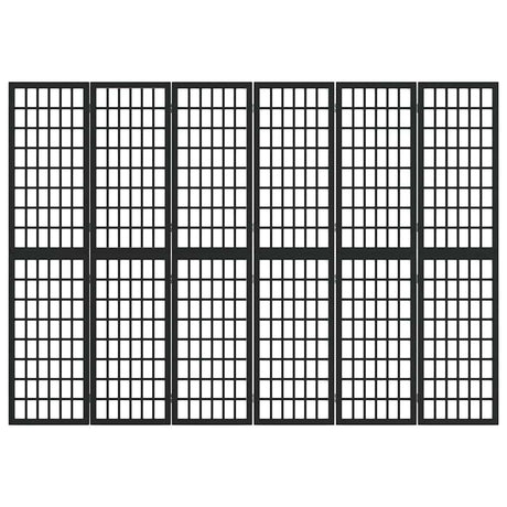 Vidaxl kamerscherm inklapbaar 6 panelen japanse stijl 240x170 cm zwart