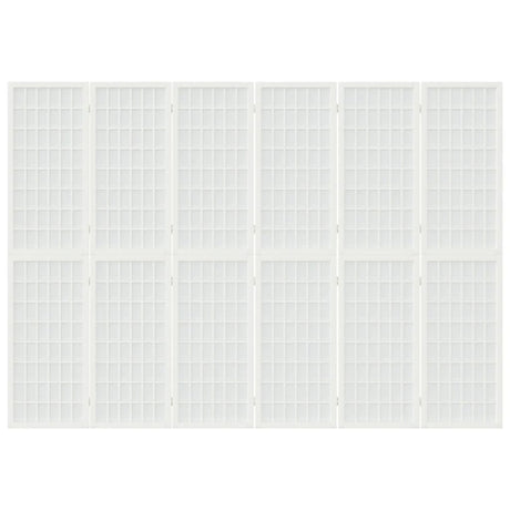 Vidaxl kamerscherm inklapbaar 6 panelen japanse stijl 240x170 cm wit