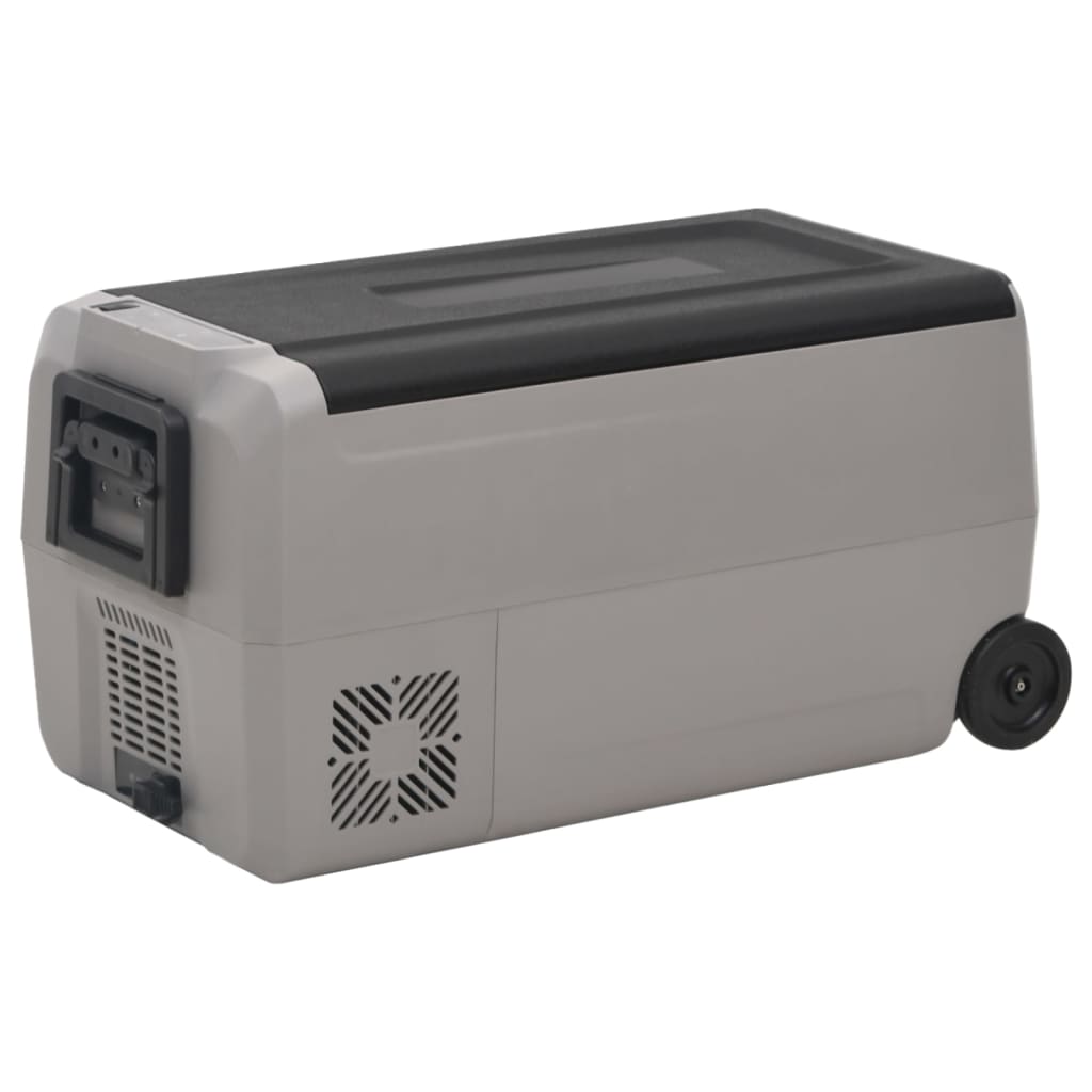 Vidaxx Kühlbox mit Rollen und Griff 60 l Polypropylen schwarz und grau