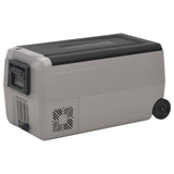 Vidaxx Kühlbox mit Rollen und Griff 60 l Polypropylen schwarz und grau