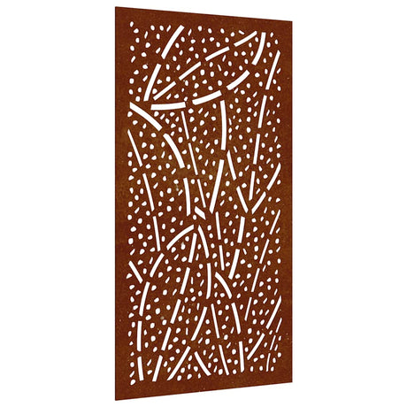 Vidaxxl Wanddekoration Gartenblattdesign 105x55 cm Cortenstahl