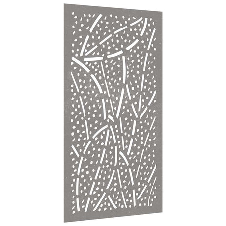 Vidaxxl Wanddekoration Gartenblattdesign 105x55 cm Cortenstahl