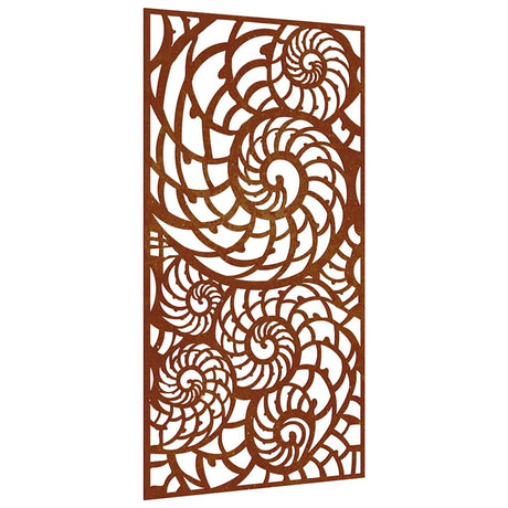 Vidaxxl Wanddekoration Gartenmuschel Design 105x55 cm Cortenstahl