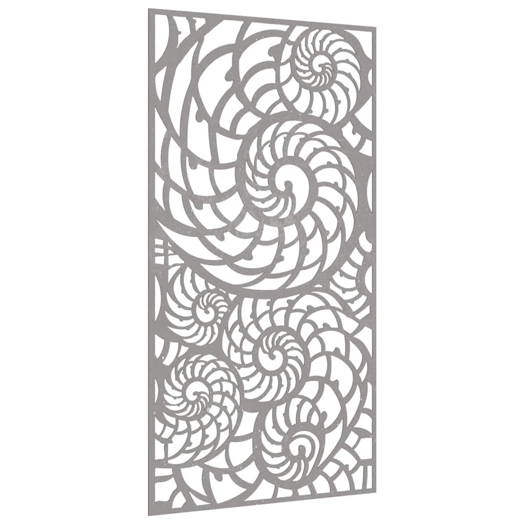 Vidaxxl Wanddekoration Gartenmuschel Design 105x55 cm Cortenstahl