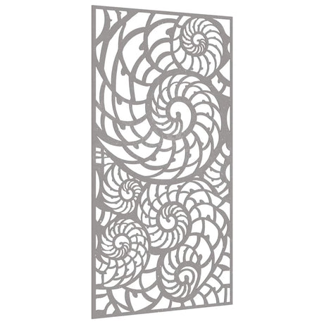 Vidaxxl Wanddekoration Gartenmuschel Design 105x55 cm Cortenstahl