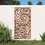 Vidaxxl Wanddekoration Gartenmuschel Design 105x55 cm Cortenstahl
