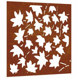 VidaXL Wanddekoration Garten Ahornblatt Design 55x55 cm Cortenstahl