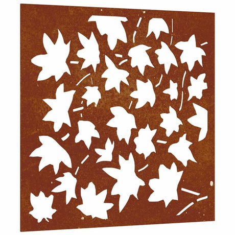 VidaXL Wanddekoration Garten Ahornblatt Design 55x55 cm Cortenstahl