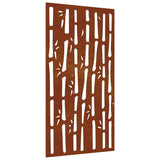 VidaXL Wanddekoration Garten Bambus Design 105x55 cm Cortenstahl