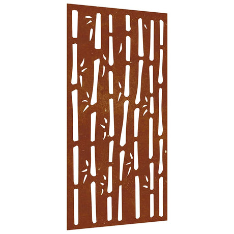 VidaXL Wanddekoration Garten Bambus Design 105x55 cm Cortenstahl