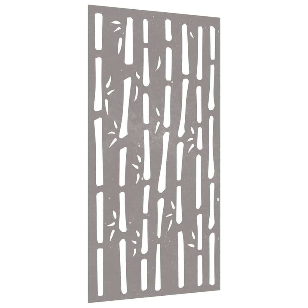 VidaXL Wanddekoration Garten Bambus Design 105x55 cm Cortenstahl