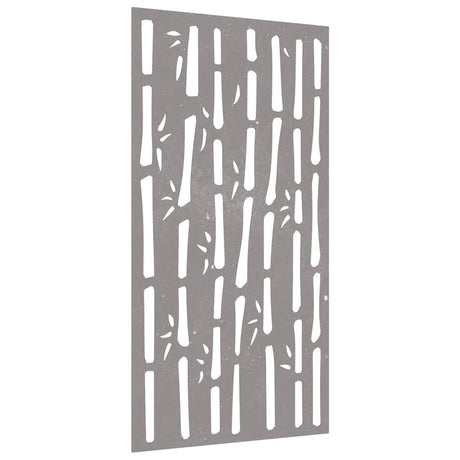 VidaXL Wanddekoration Garten Bambus Design 105x55 cm Cortenstahl