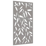 VidaXL Wanddekoration Garten Bambusblatt Design 105x55 cm Cortenstahl