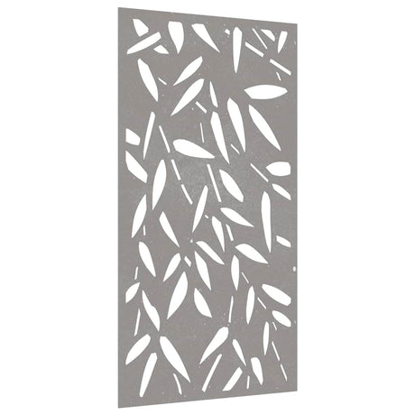 VidaXL Wanddekoration Garten Bambusblatt Design 105x55 cm Cortenstahl