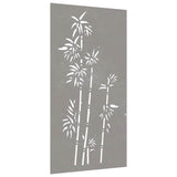 Vidaxxl Wanddekoration Garten Bambus Design 105x55 cm Cortenstahl
