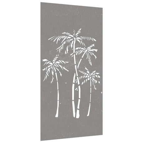 VidaXL Wanddekoration Garten Palme Design 105x55 cm Cortenstahl