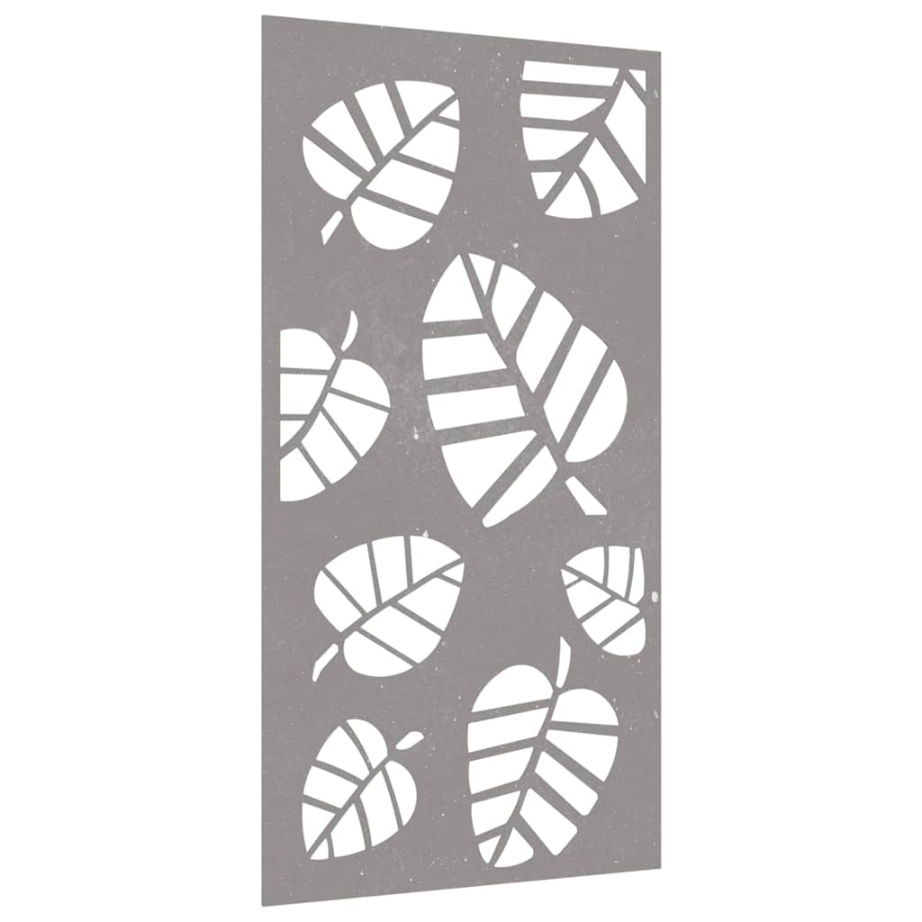 Vidaxxl Wanddekoration Gartenblattdesign 105x55 cm Cortenstahl