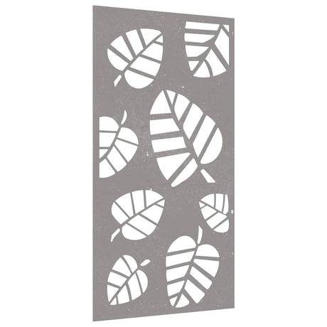 Vidaxxl Wanddekoration Gartenblattdesign 105x55 cm Cortenstahl