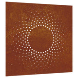 VidaXL Wanddekoration Gartensonnendesign 55x55 cm Cortenstahl
