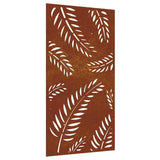 Vidaxxl Wanddekoration Gartenblattdesign 105x55 cm Cortenstahl