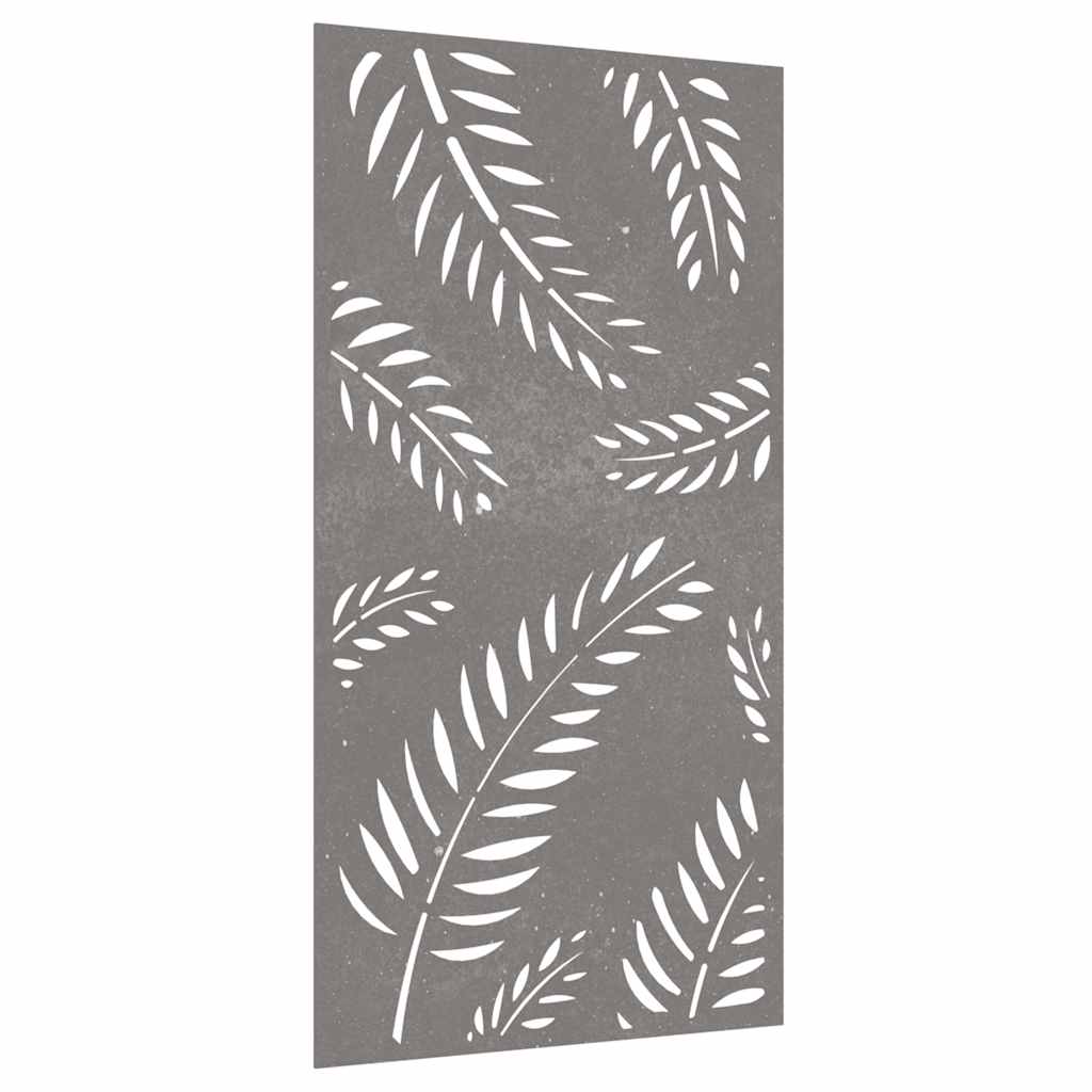 Vidaxxl Wanddekoration Gartenblattdesign 105x55 cm Cortenstahl