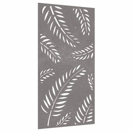 Vidaxxl Wanddekoration Gartenblattdesign 105x55 cm Cortenstahl