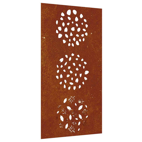 Vidaxxl Wanddekoration Gartenblattdesign 105x55 cm Cortenstahl