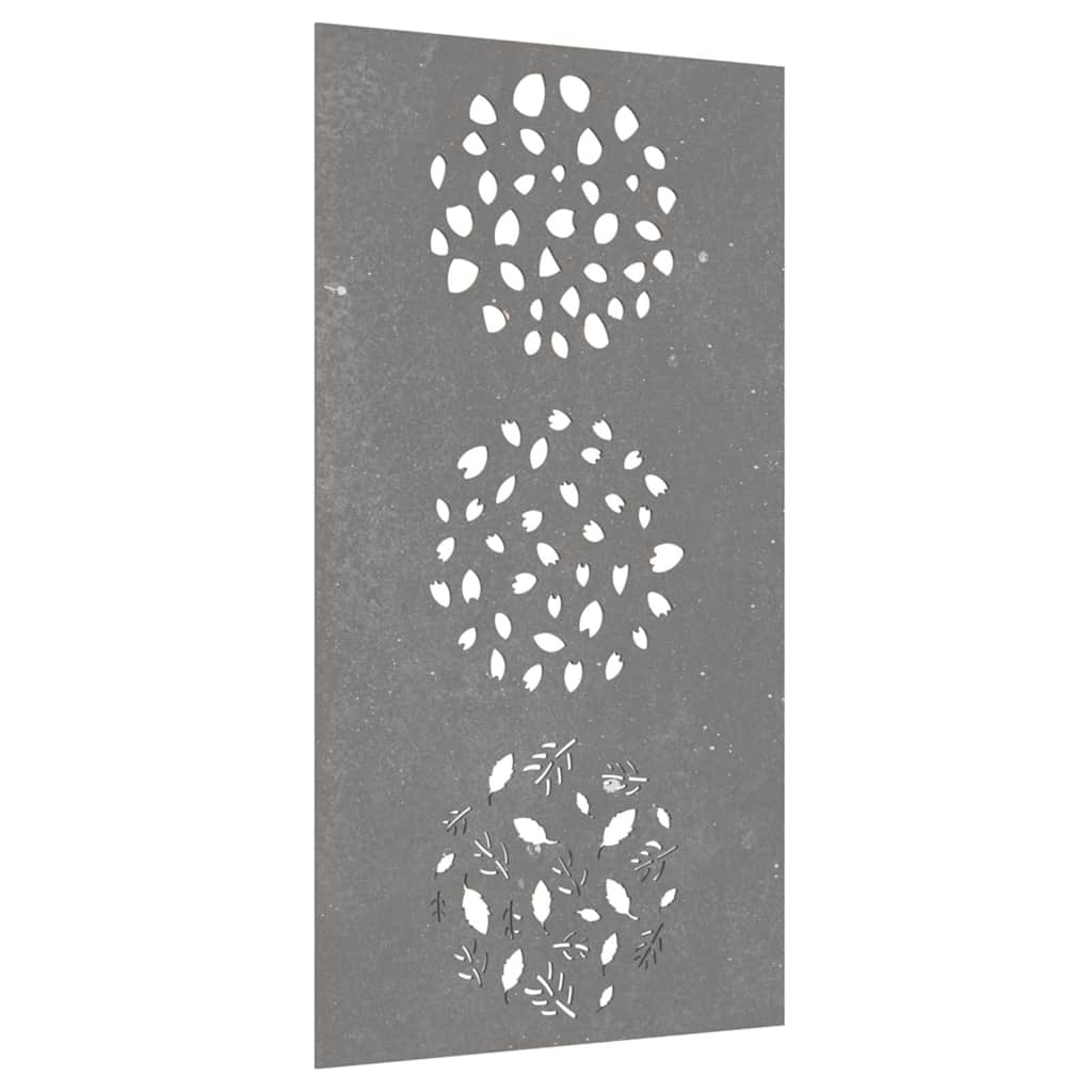 Vidaxxl Wanddekoration Gartenblattdesign 105x55 cm Cortenstahl