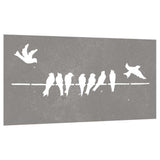 Vidaxl wanddecoratie tuin vogelontwerp 105x55 cm cortenstaal