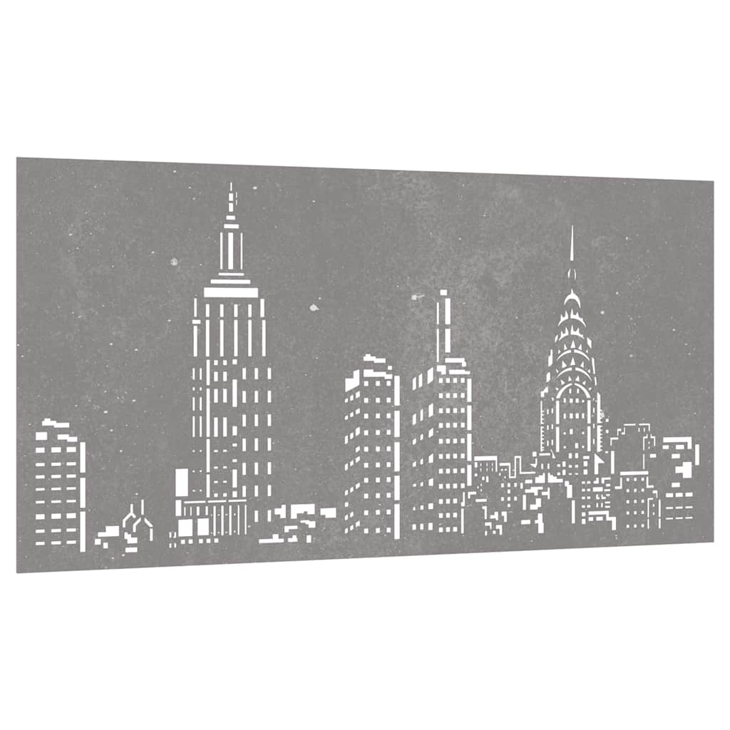 Vidaxxl Wanddekoration Garten Skyline Design 105x55 cm Cortenstahl