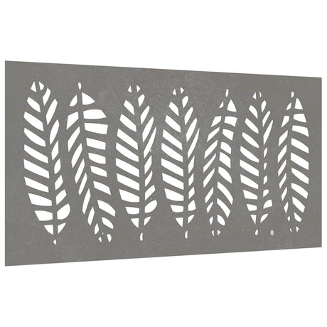 Vidaxxl Wanddekoration Gartenblattdesign 105x55 cm Cortenstahl