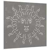 VidaXL Wanddekoration Gartensonnendesign 55x55 cm Cortenstahl