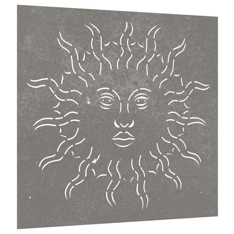 VidaXL Wanddekoration Gartensonnendesign 55x55 cm Cortenstahl