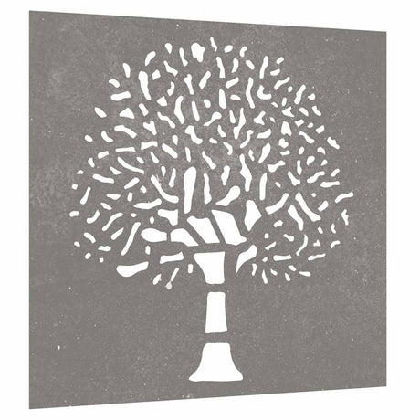VidaXL Wanddekoration Gartenbaum Design 55x55 cm Cortenstahl