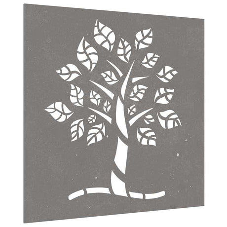 VidaXL Wanddekoration Gartenbaum Design 55x55 cm Cortenstahl