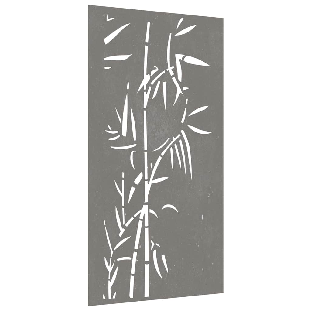 VidaXL Wanddekoration Garten Bambus Design 105x55 cm Cortenstahl
