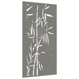 VidaXL Wanddekoration Garten Bambus Design 105x55 cm Cortenstahl