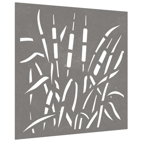 VidaXL Wanddekoration Gartengras Design 55x55 cm Cortenstahl