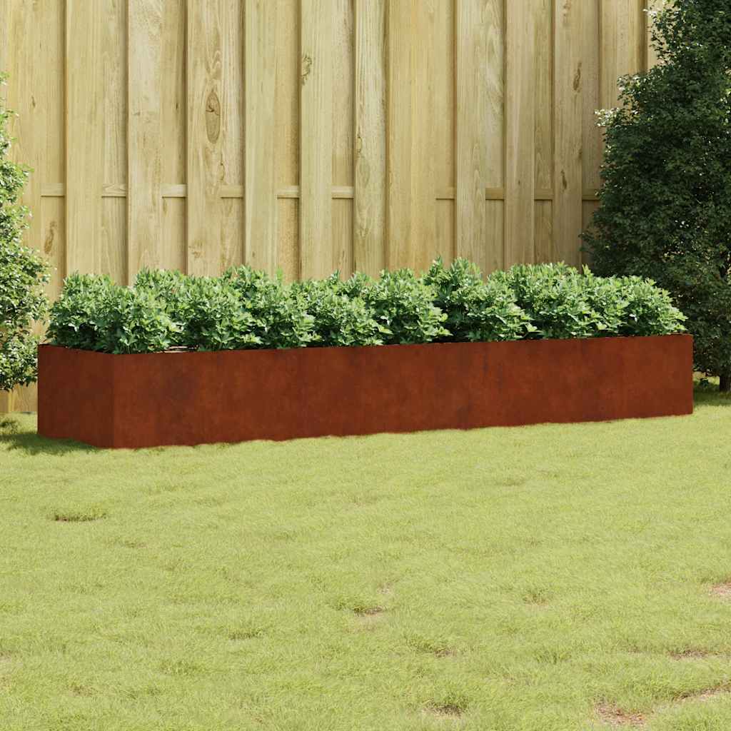 VidaXL Pflanzgefäß erhöht 280x80x40 cm Cortenstahl