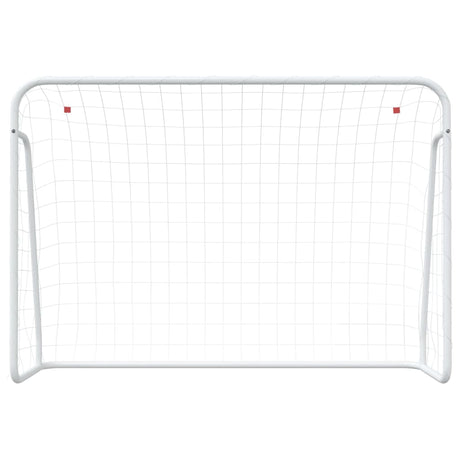 Vidaxx Fußballtor mit Netz 214x75x152 cm Stahl und Polyester weiß