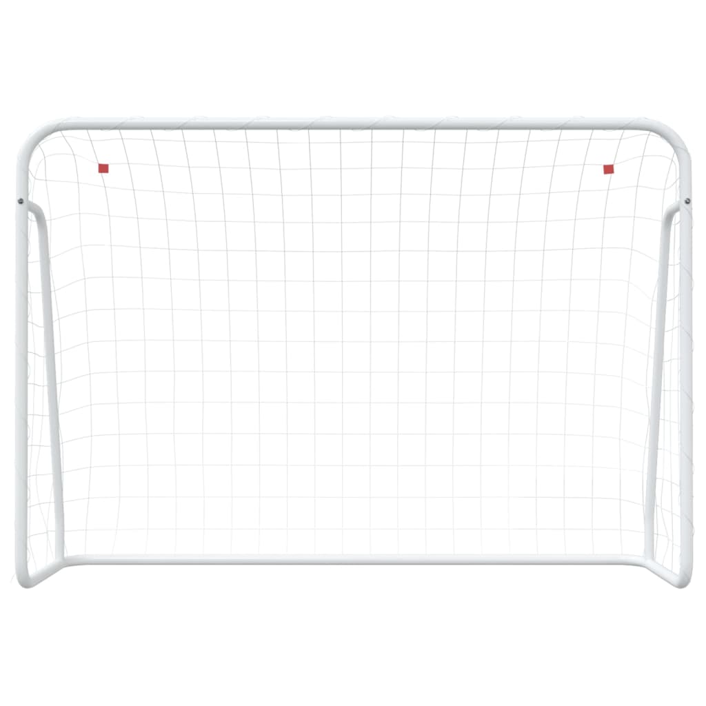 Vidaxx Fußballtor mit Netz 214x75x152 cm Stahl und Polyester weiß