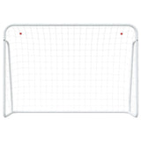 Vidaxx Fußballtor mit Netz 214x75x152 cm Stahl und Polyester weiß