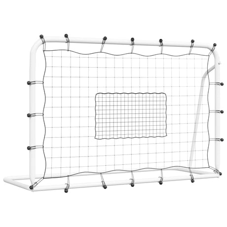 Vidaxl Football Rebounder 184x61x123 cm Stahl und PE -Weiß und Schwarz