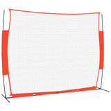 Vidaxl Baseball -Netz tragbar 369x107x271 cm Stahl Polyester rot schwarz