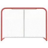 Vidaxx Hockeytor mit Netz 153x60x118 cm, Stahl und Polyester, rot und weiß