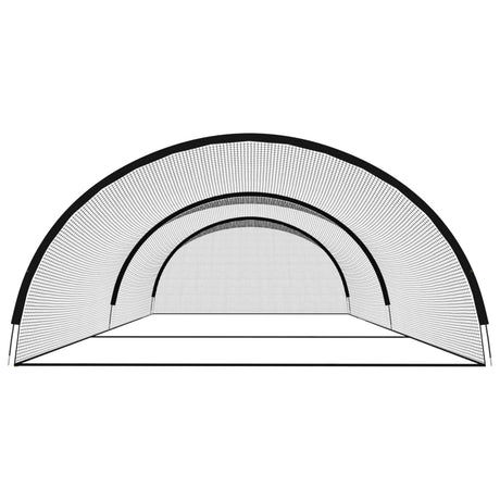 Vidaxl slagkooi honkbal 900x400x250 cm polyester zwart