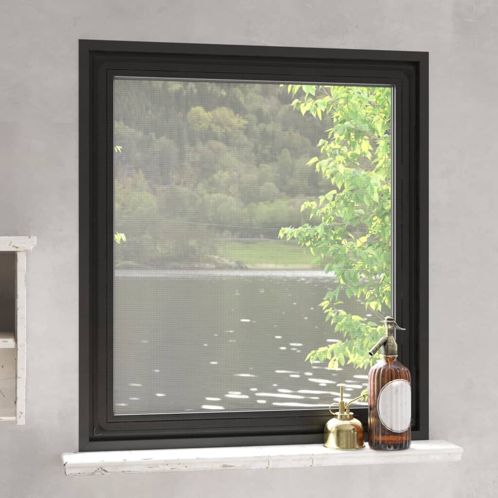 Vidaxx Insektenschutz für Fenster magnetisch 130x150 cm Anthrazit