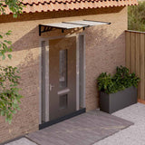 Vidaxx Türvordach 152,5x90 cm Polycarbonat schwarz und transparent