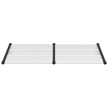 Vidaxx Türvordach 199x90 cm Polycarbonat schwarz und transparent