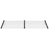 Vidaxx Türvordach 239x90 cm Polycarbonat schwarz und transparent